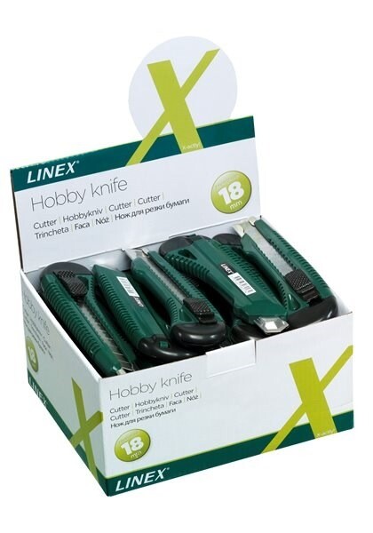 24 stk. Linex Hobbykniv stor, Grøn - Køb minimum 24 stk.