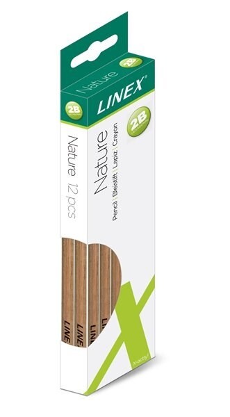 12 stk. Linex Nature blyant NWP100 2B - Køb minimum 72 stk.