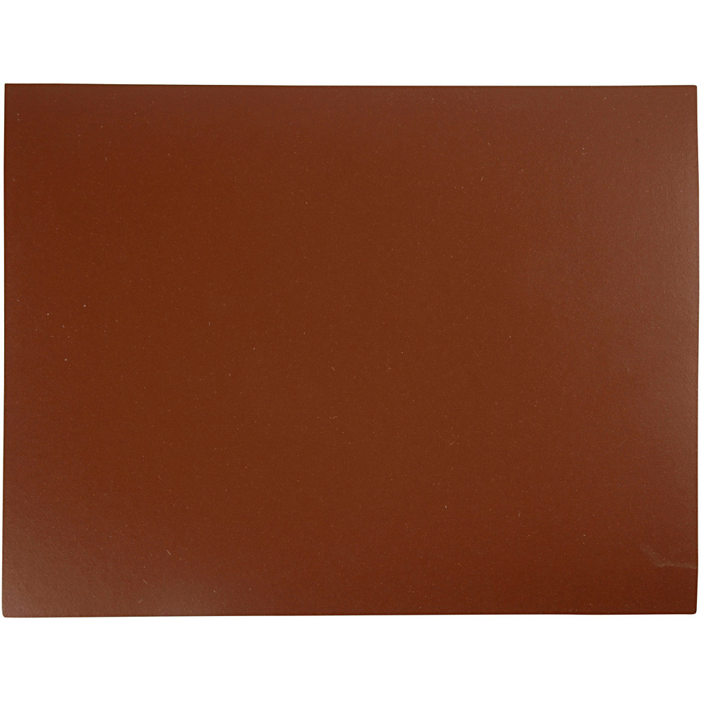 Linoleumsplade - Hård - 30 x 39 cm - 2,5 mm - Brun - 1 ark