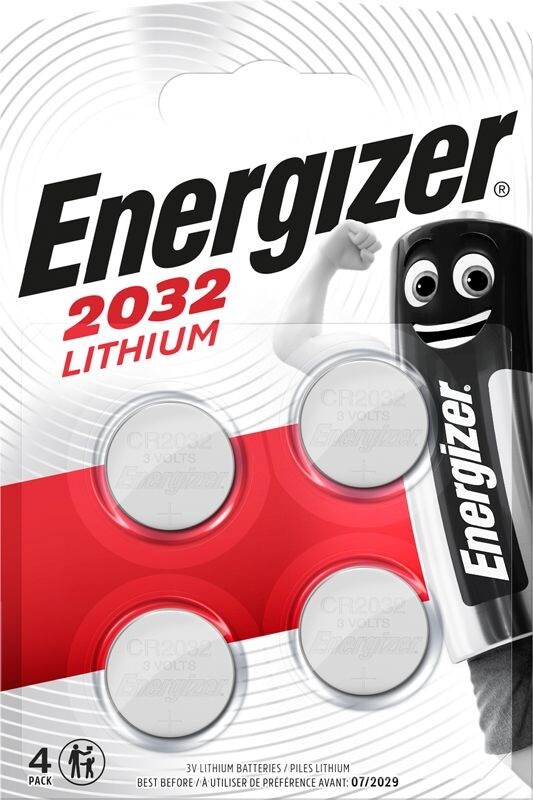 10 stk. Lithium batteri Energizer CR2032 Knapbatteri - Køb minimum 10 stk.