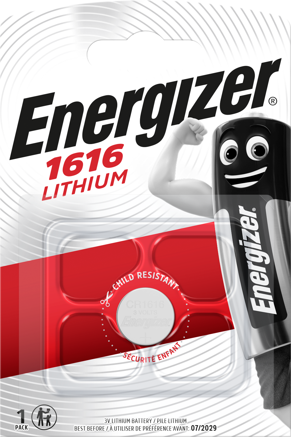10 stk. Lithium Batteri Energizer Lithium CR1616 - Køb minimum 10 stk.