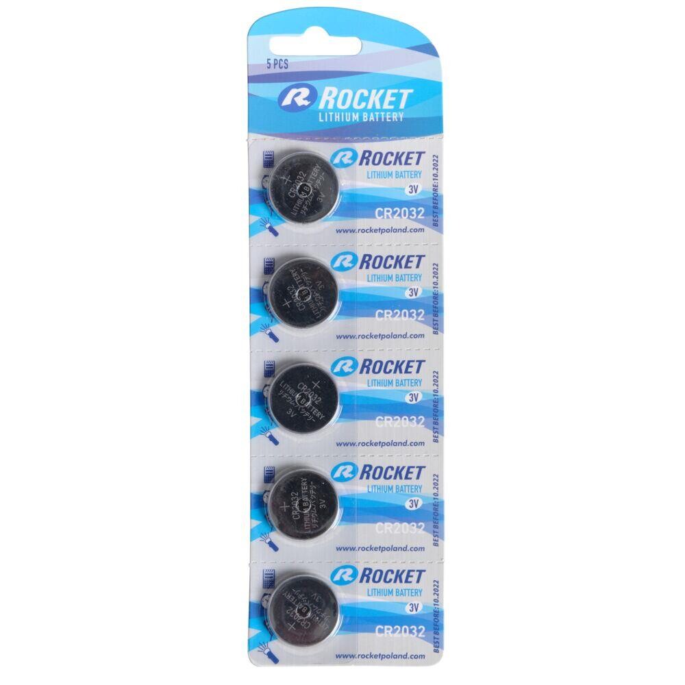 Lithium Batteri Rocket CR2032 3 volt - 5 stk