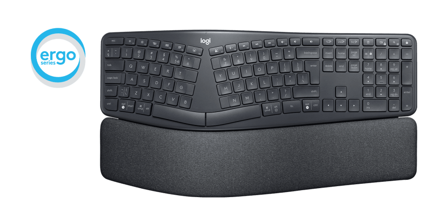 Trådløst tastatur Logitech Ergo K860 Business, Graphite