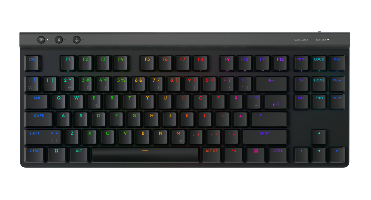 Tastatur - Logitech G515 LIGHTSPEED TKL Linear - Sort - Nordic