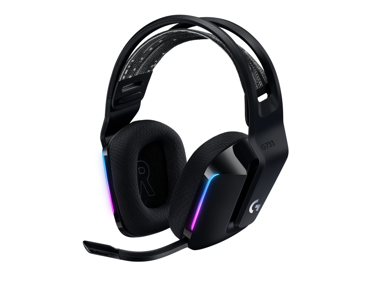 Gaming headset - Logitech G733 LIGHTSPEED Wireless RGB - Sort