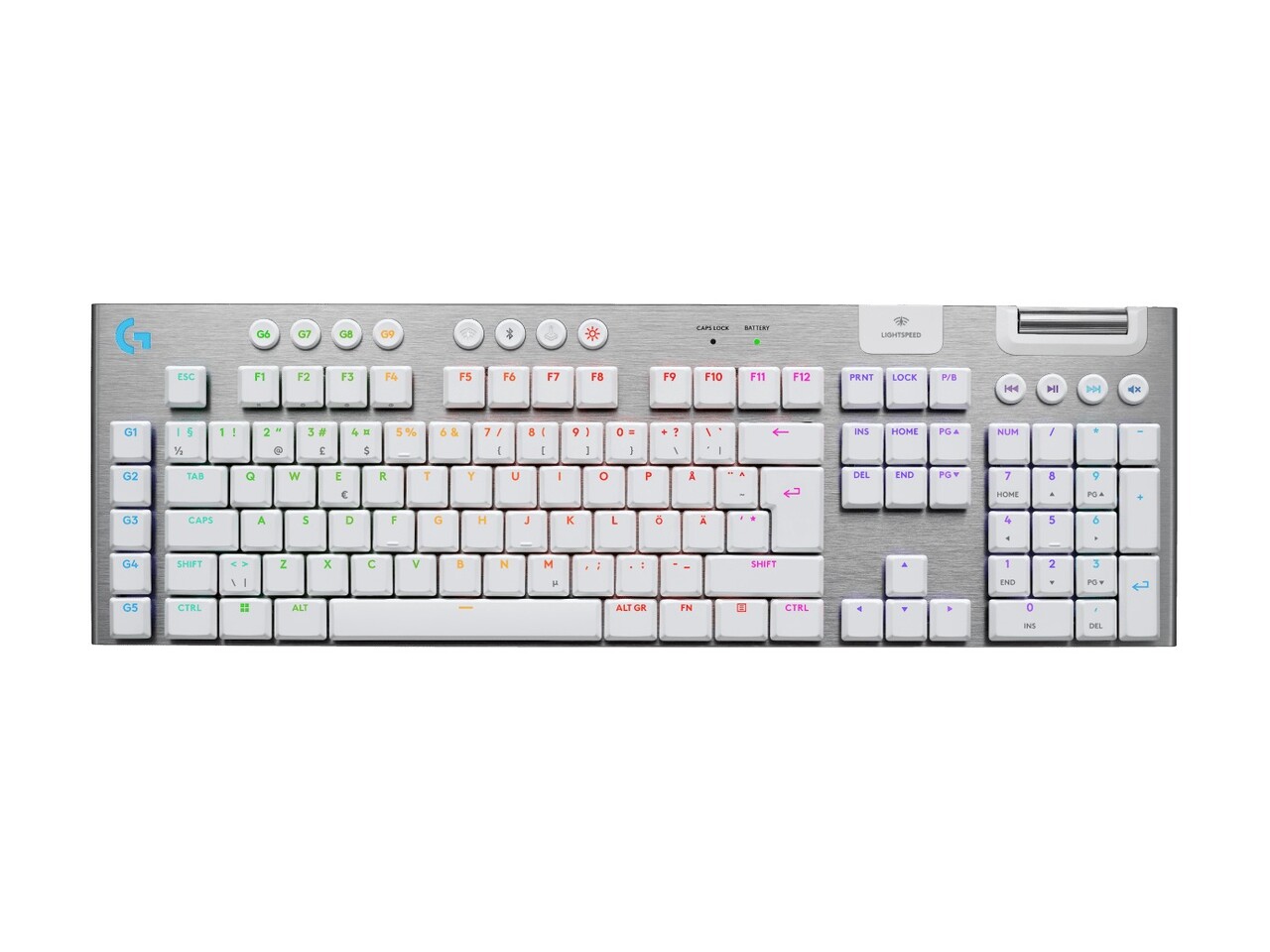 Gaming tastatur - Logitech G915 X LIGHTSPEED - Hvid - Trådløs - Nordic