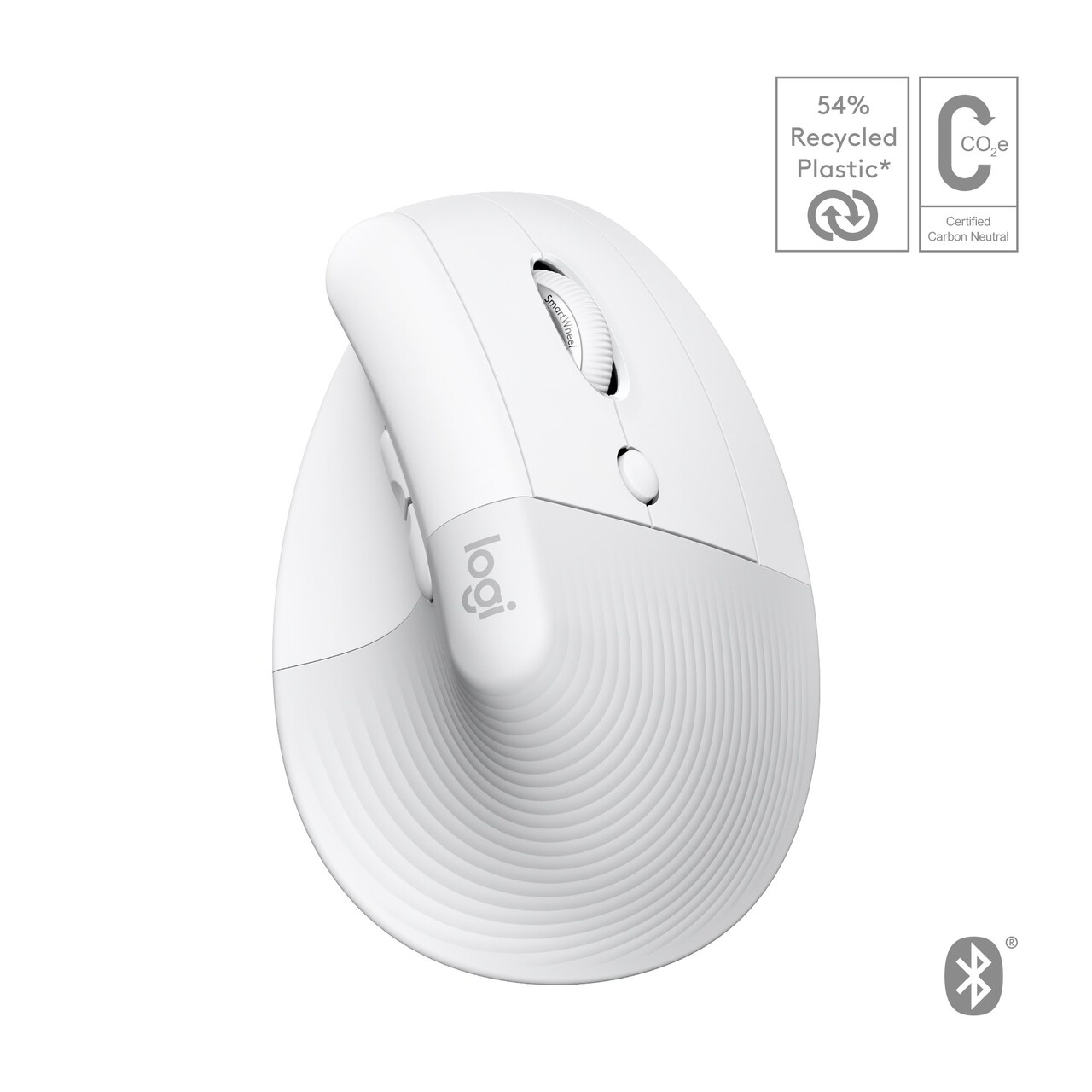 Logitech Lift for Mac Vertical Ergonomic Mouse - Off-White