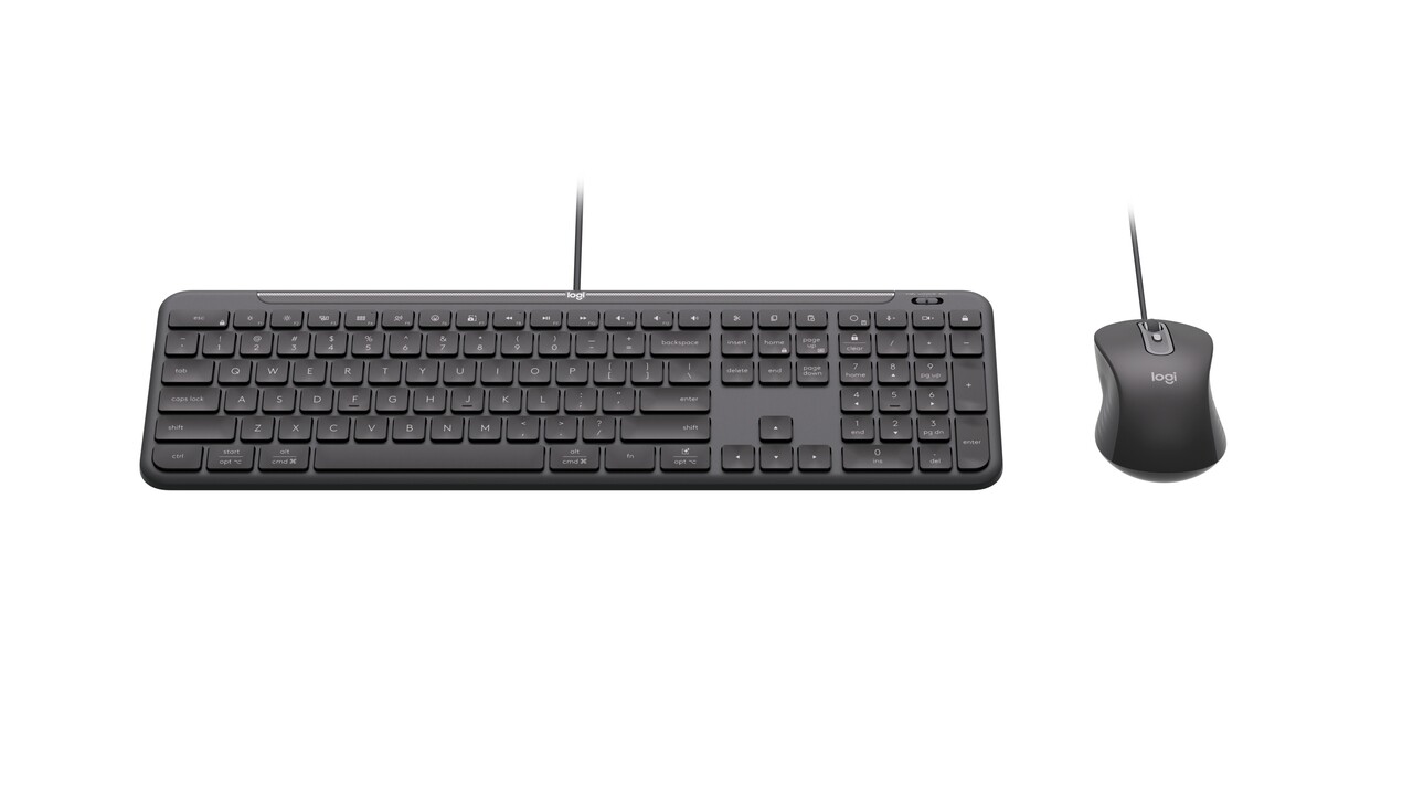 Tastatur- og musesæt - Logitech Signature Slim MK620 - Kablet USB-C - Graphite (Nordic)