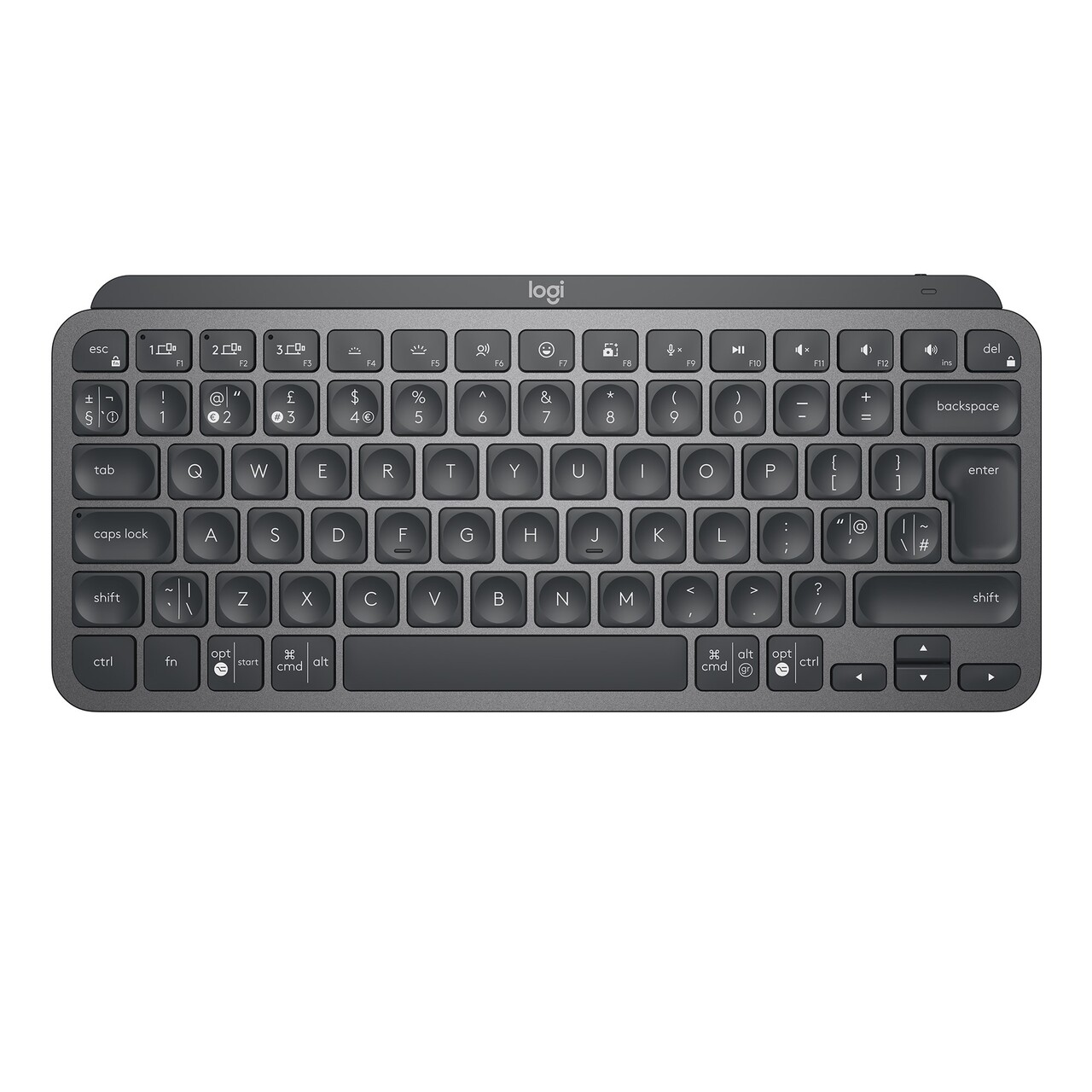 Trådløst Tastatur Logitech MX Keys Mini - Minimalist - Graphite (Nordic)
