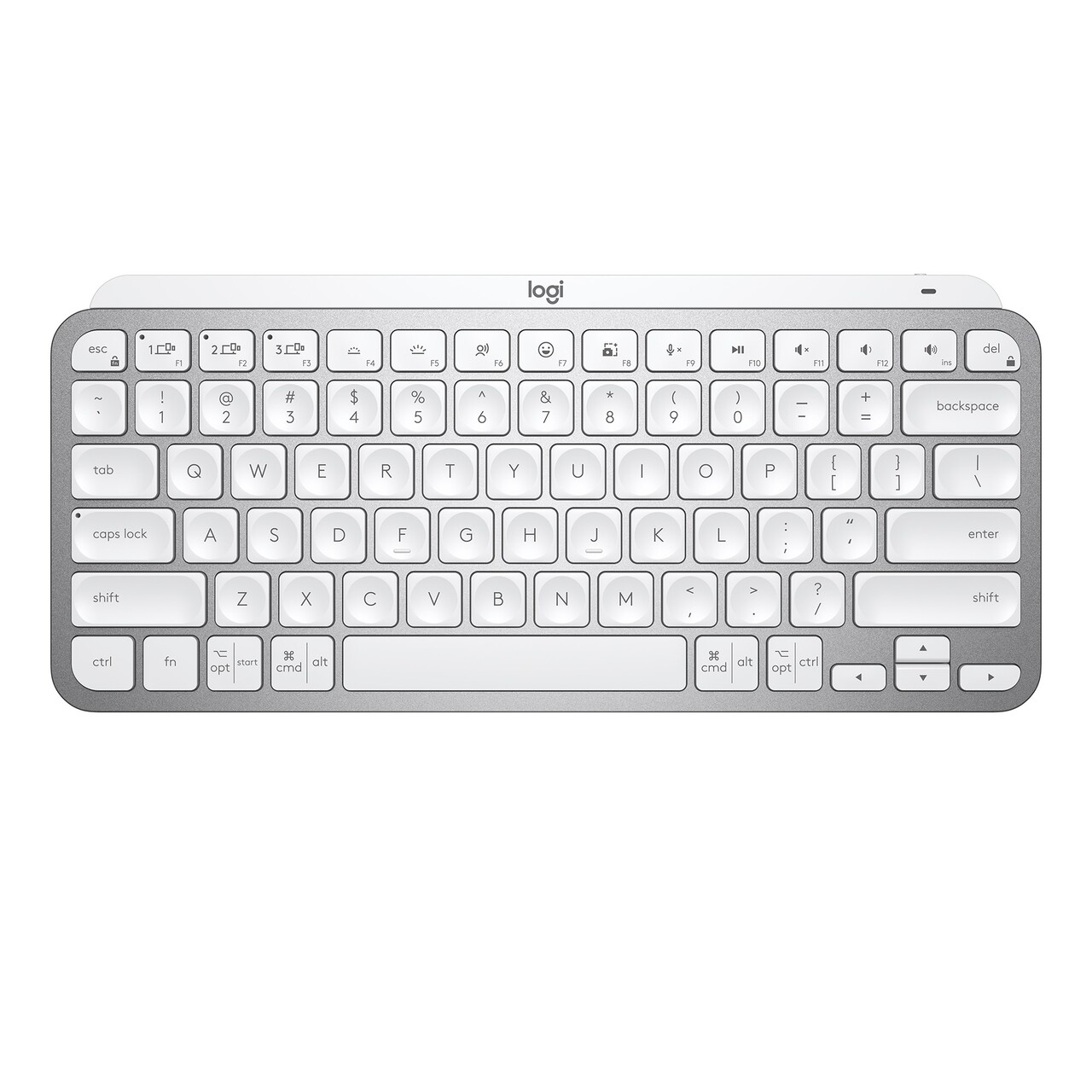 Trådløst Tastatur Logitech MX Keys Mini - Minimalist - Pale Grey (Nordic)