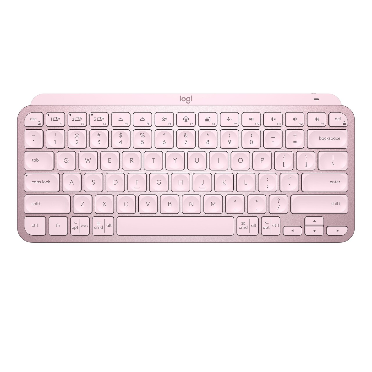 4 stk. Trådløst Tastatur Logitech MX Keys Mini - Minimalist - Rose (Nordic)