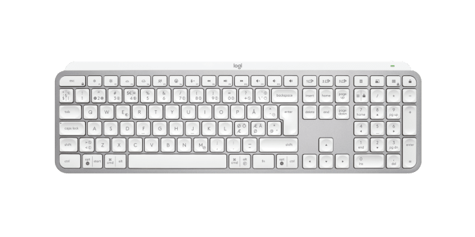 Trådløst tastatur - Logitech MX Keys S - Lys grå - Nordic layout