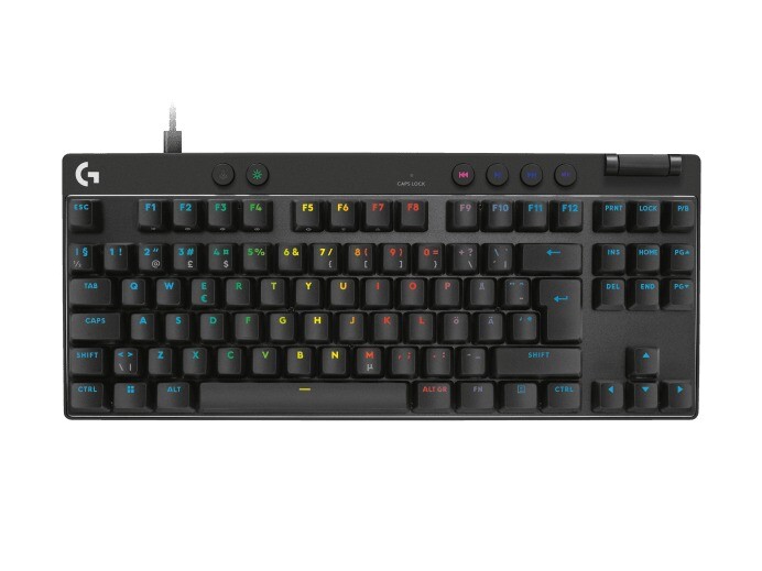 Logitech PRO X TKL RAPID Wired Gaming Keyboard Linear, Black Nordic