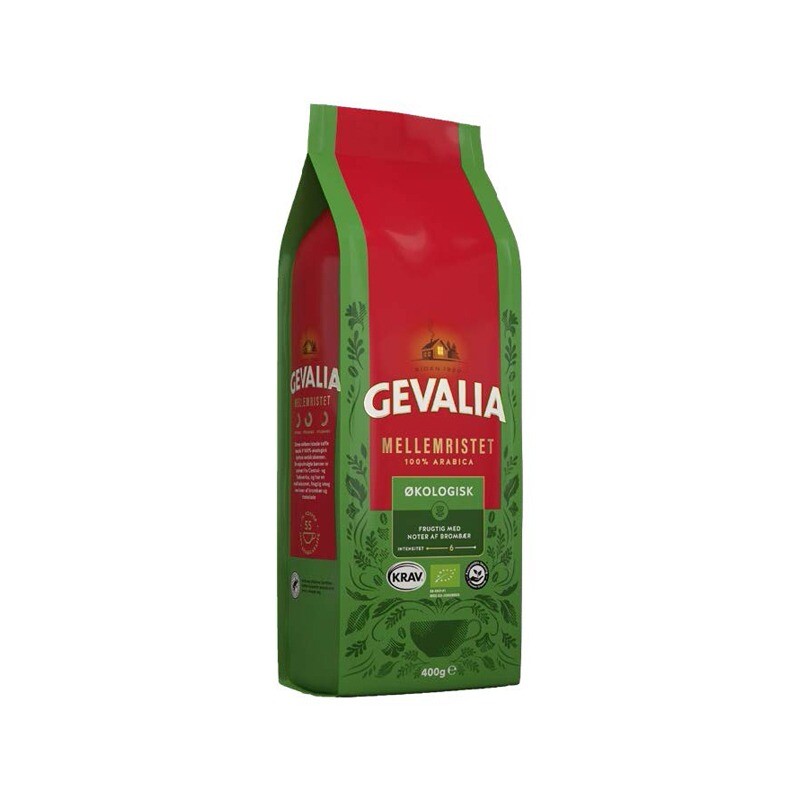 Kaffe Gevalia Økologisk - Rainforest Alliance - 400g|poses - 16 poser
