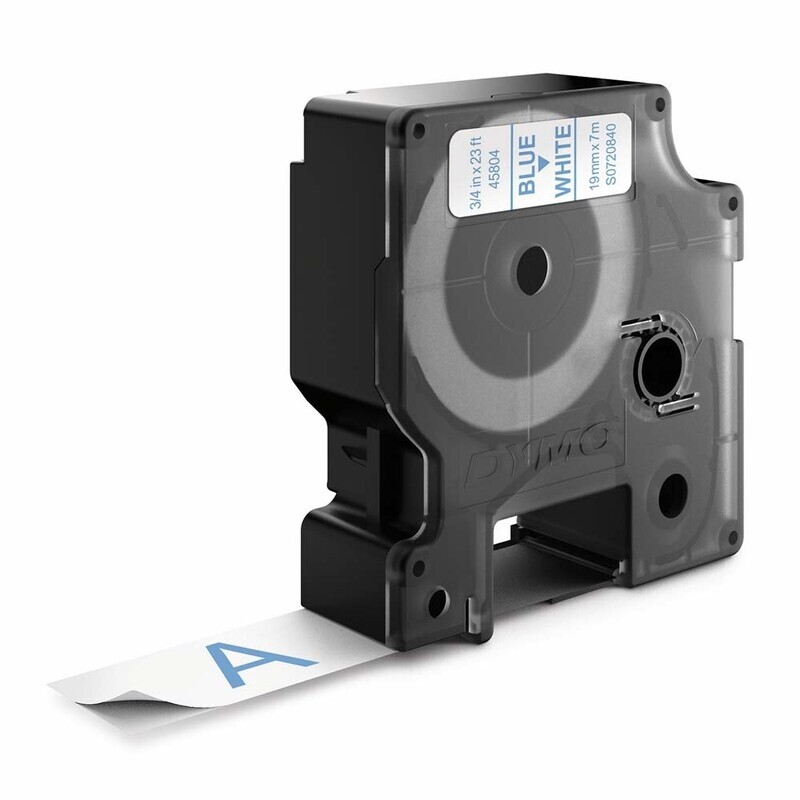 DYMO Tape D1 45804 - Label tape 19 mm blå på hvid