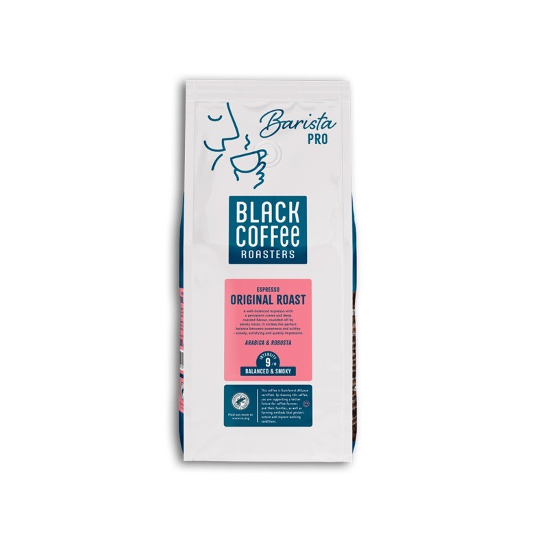 Espresso Black Coffee Original Rainforest hele bønner 1kg/ps - 6 stk
