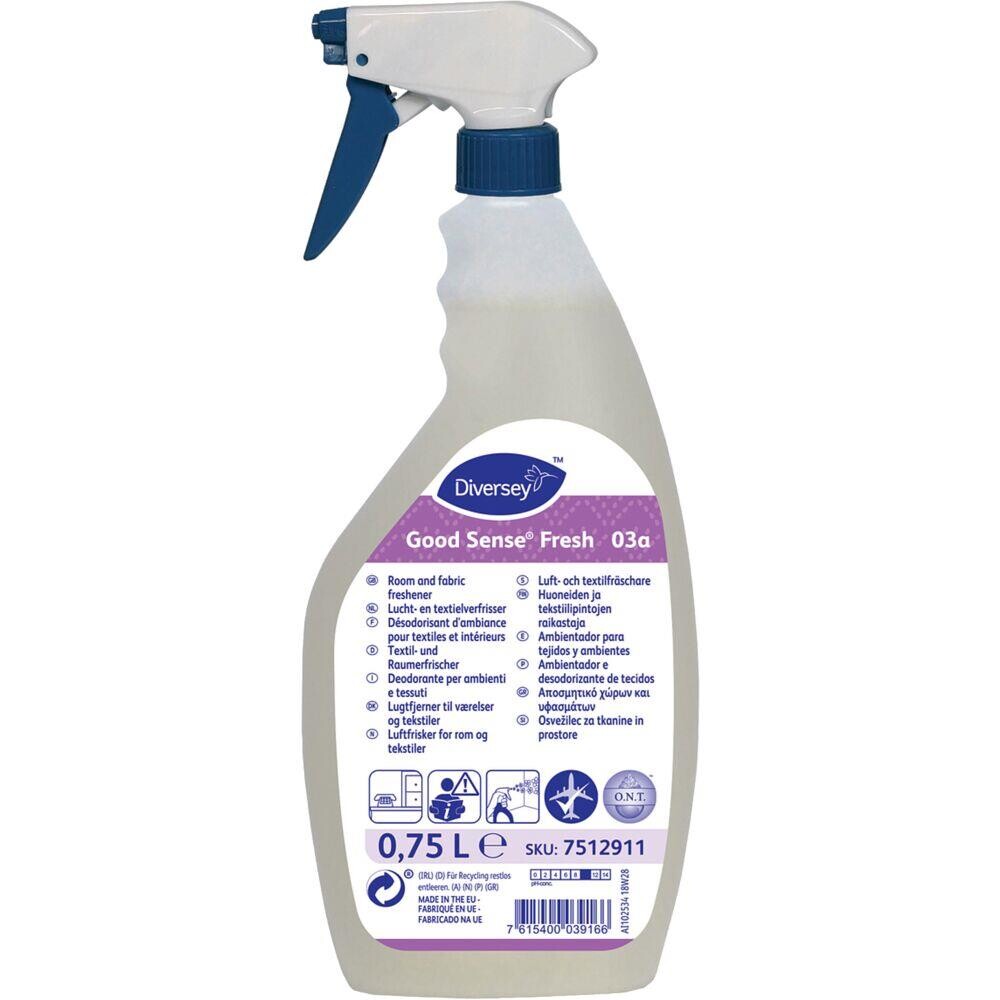 Luftfrisker - Diversey Good Sense Fresh O3a - Klar-til-brug - Uden farve, med parfume - 750 ml - 6 stk