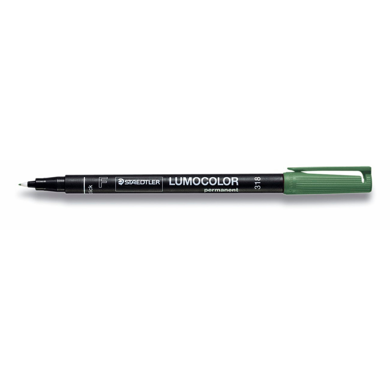 Lumocolor 318-5 - Universal pen grøn F 0,6 mm permanent - 10 stk