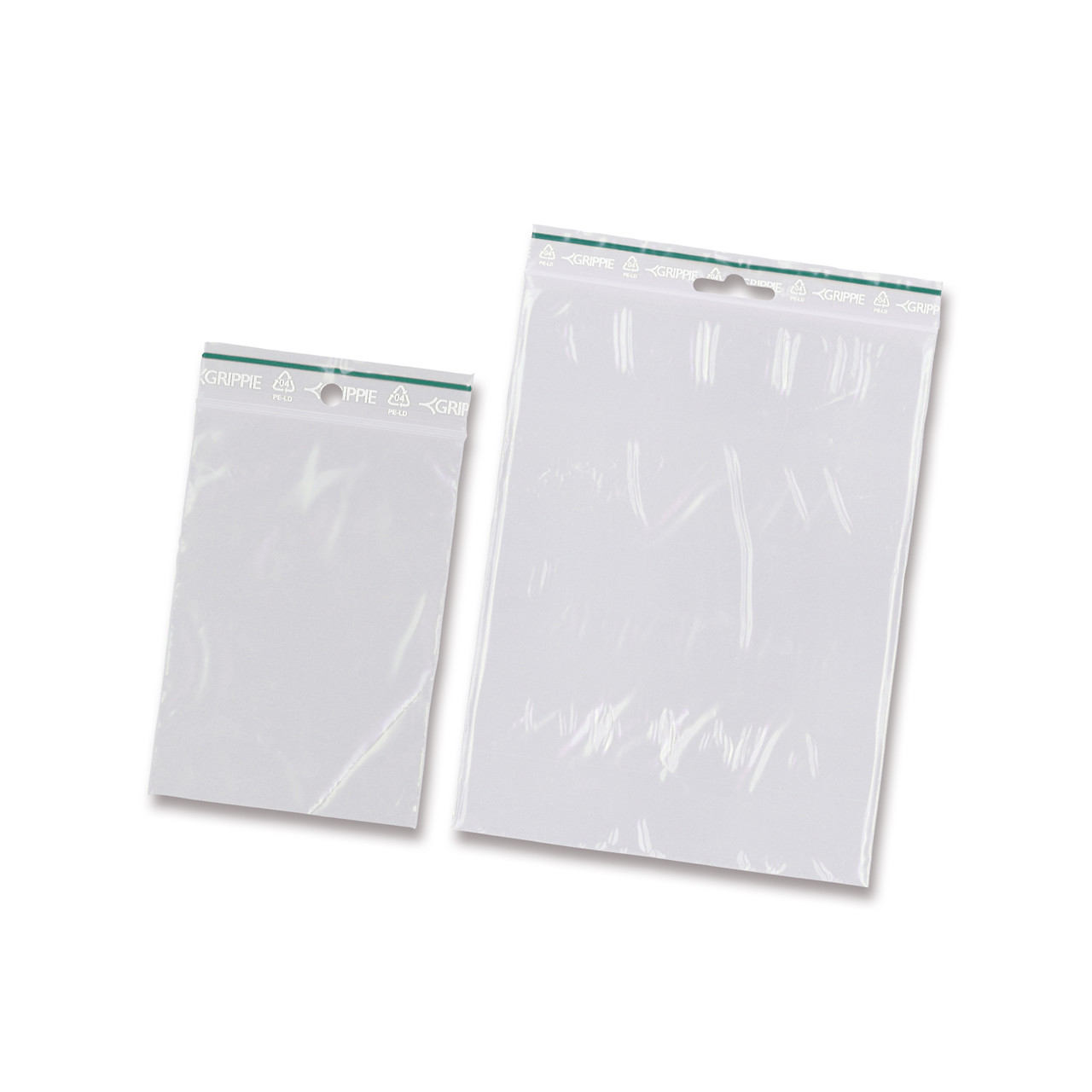 Lynlåsposer - Grippie Green 55x65 mm 50 micron - Klar - 1000 stk