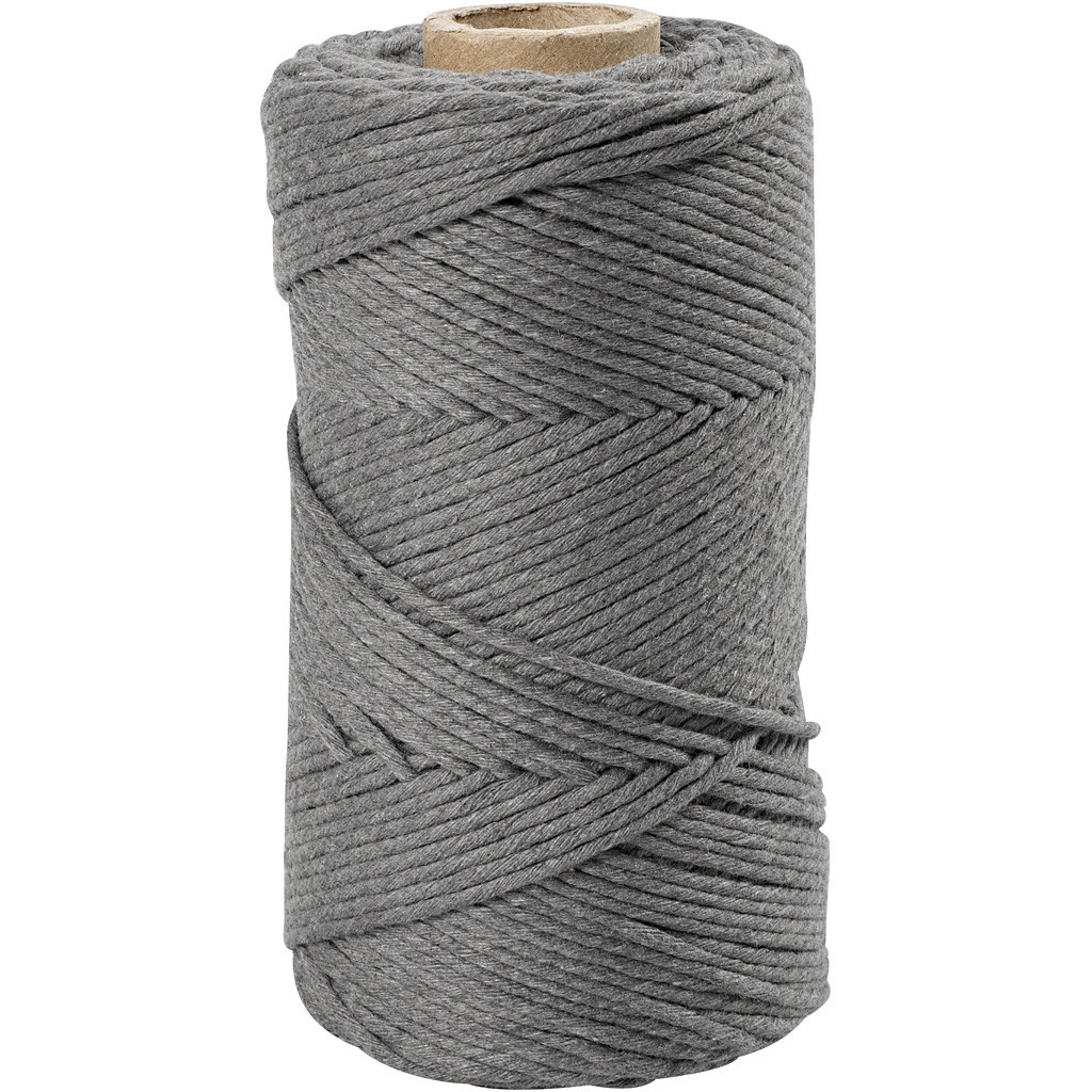 Macrame snor Grå - L: 198m | 2mm 330g