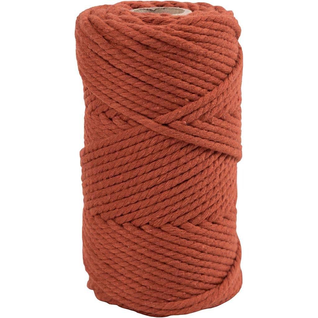 Macramé snor L: 55 m diam. 4 mm brændt orange 330 g