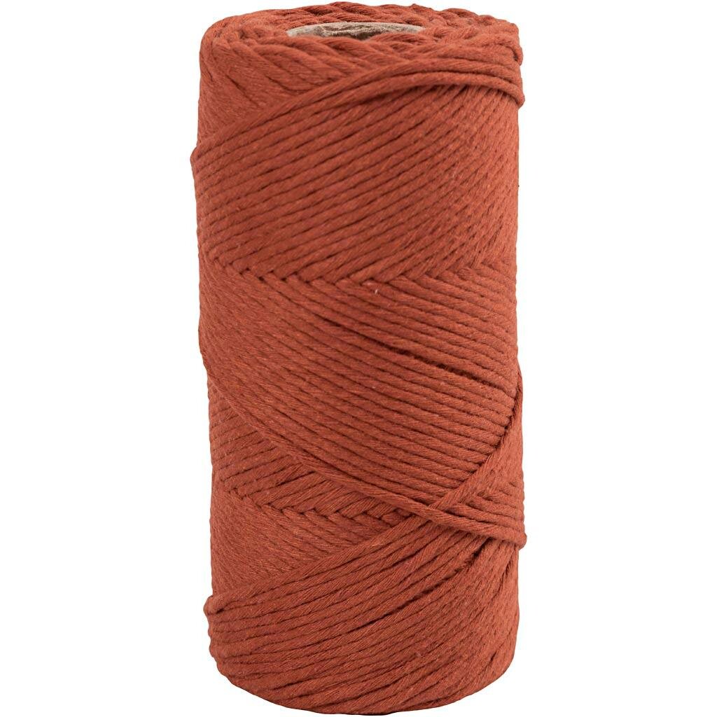 Macramé snor L: 198 m diam. 2 mm brændt orange 330 g