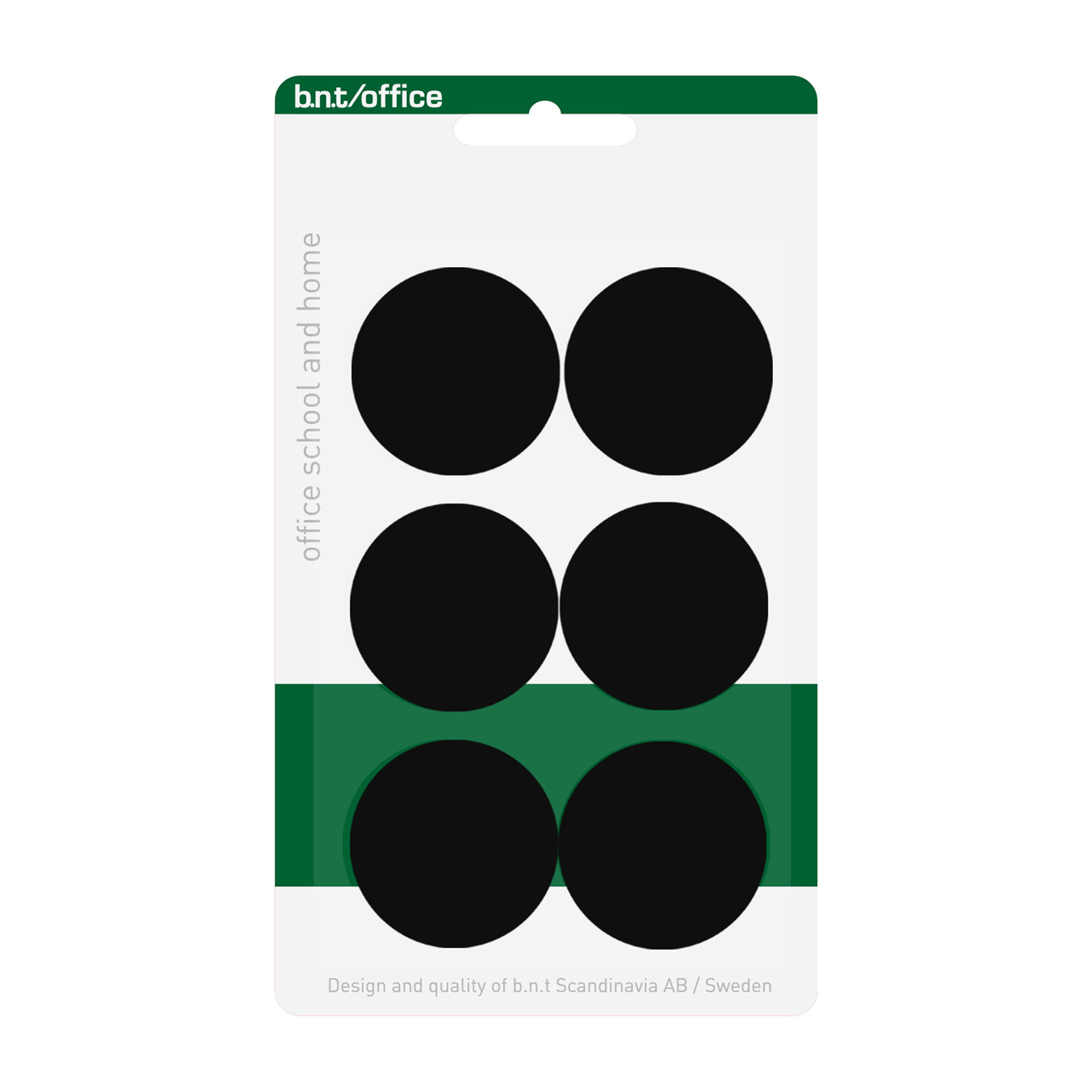 Whiteboard magnet - BNT - Sort - Rund Ø 3 cm - 6 stk.