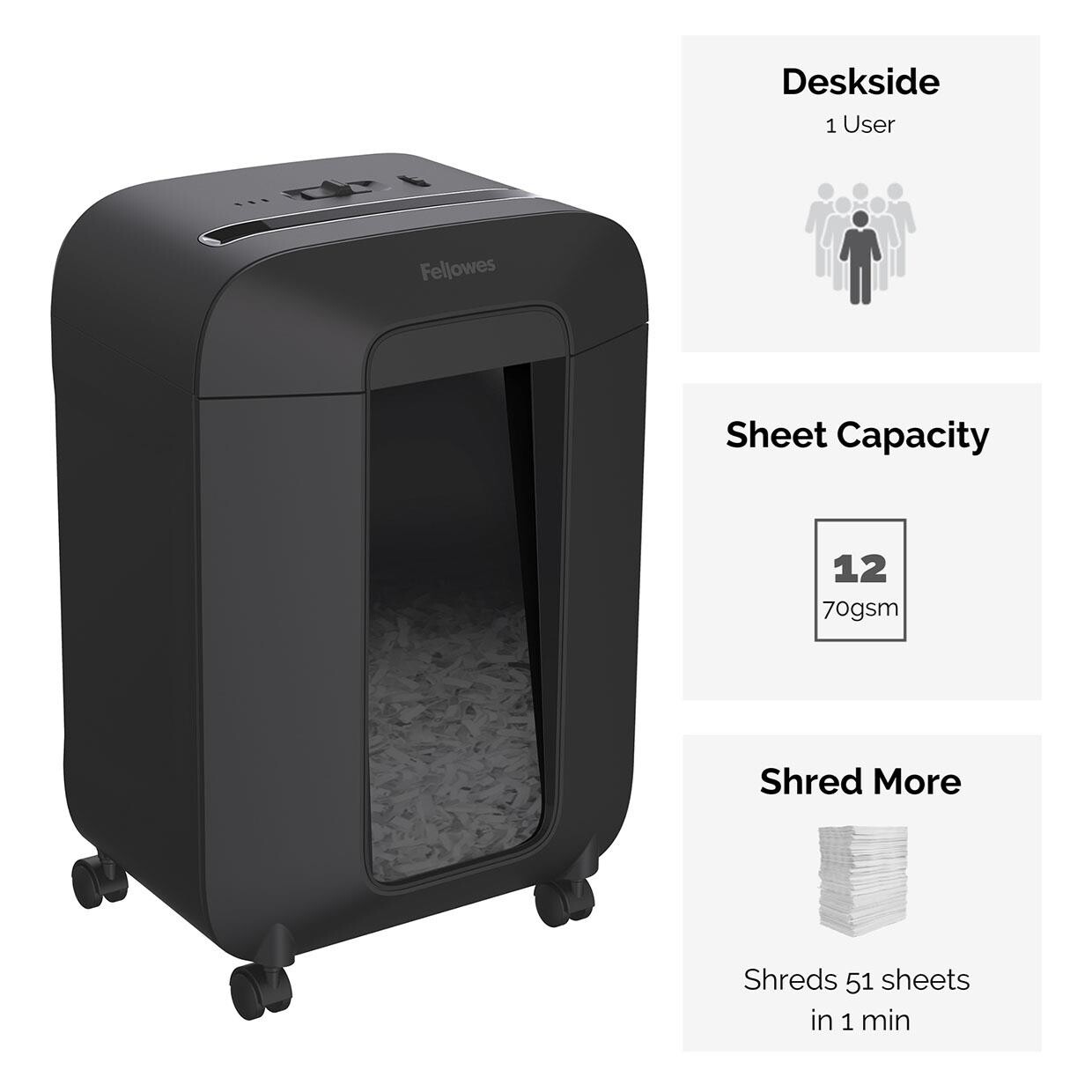 Makuleringsmaskine Fellowes LX 65 10 ark P4 Cross Cut