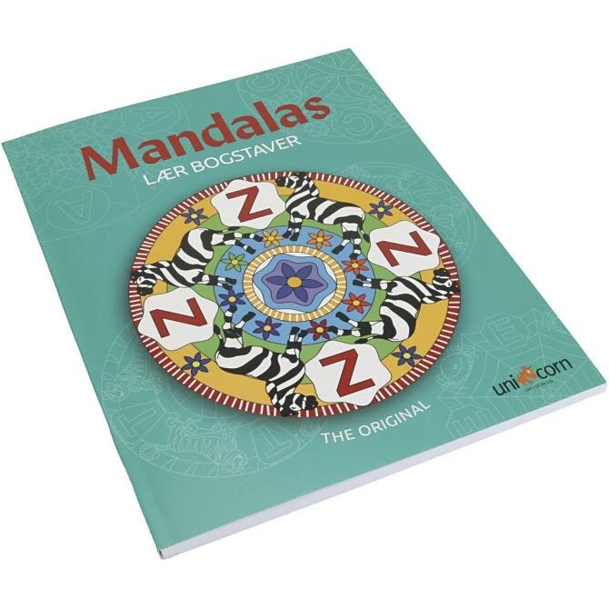 Mandalas malebog Lær bogstaver - 1 stk.
