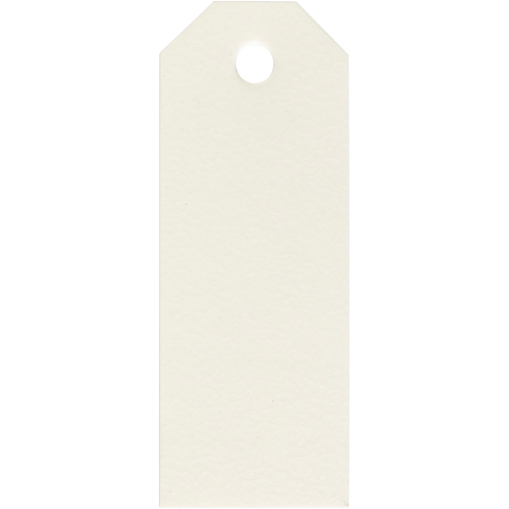 Manilamærker, råhvid, str. 3x8 cm, 220 g, 20stk.
