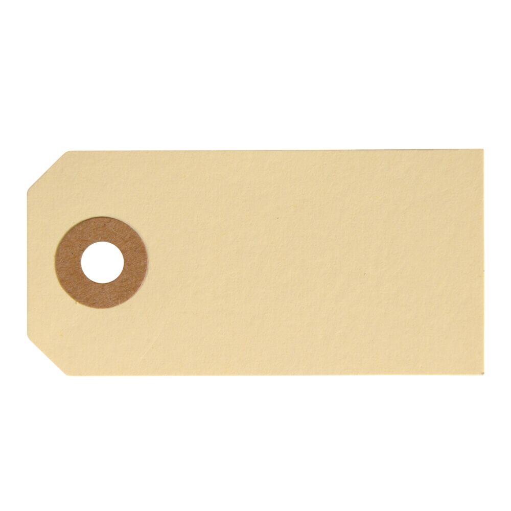 Manillamærke - 8x4 cm - Natur - 1000 stk.