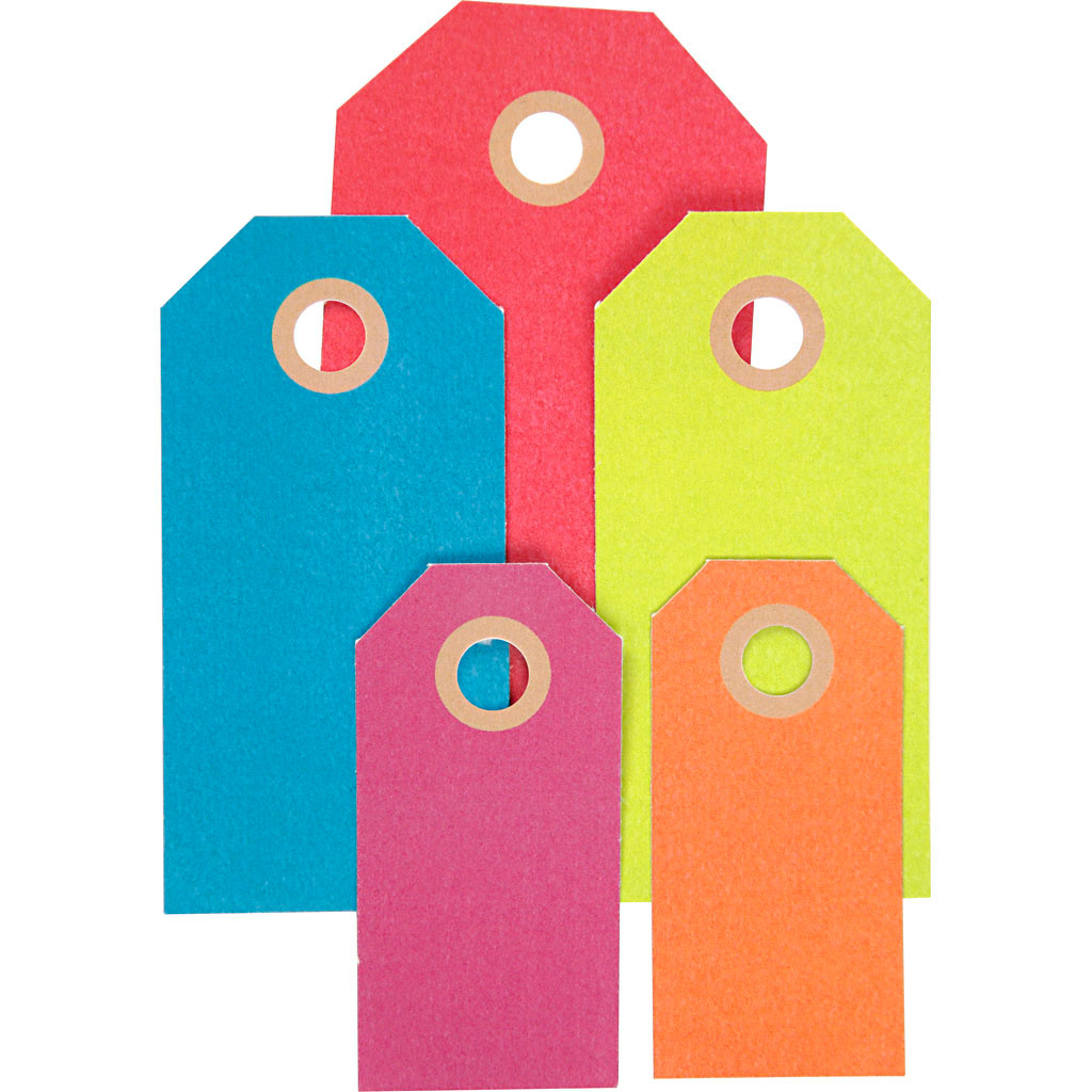 Manillamærker – Assorterede farver – 3 størrelser – 500 stk