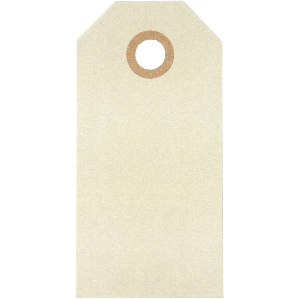 Manillamærker – 4 × 8 cm – Natur – 20 stk