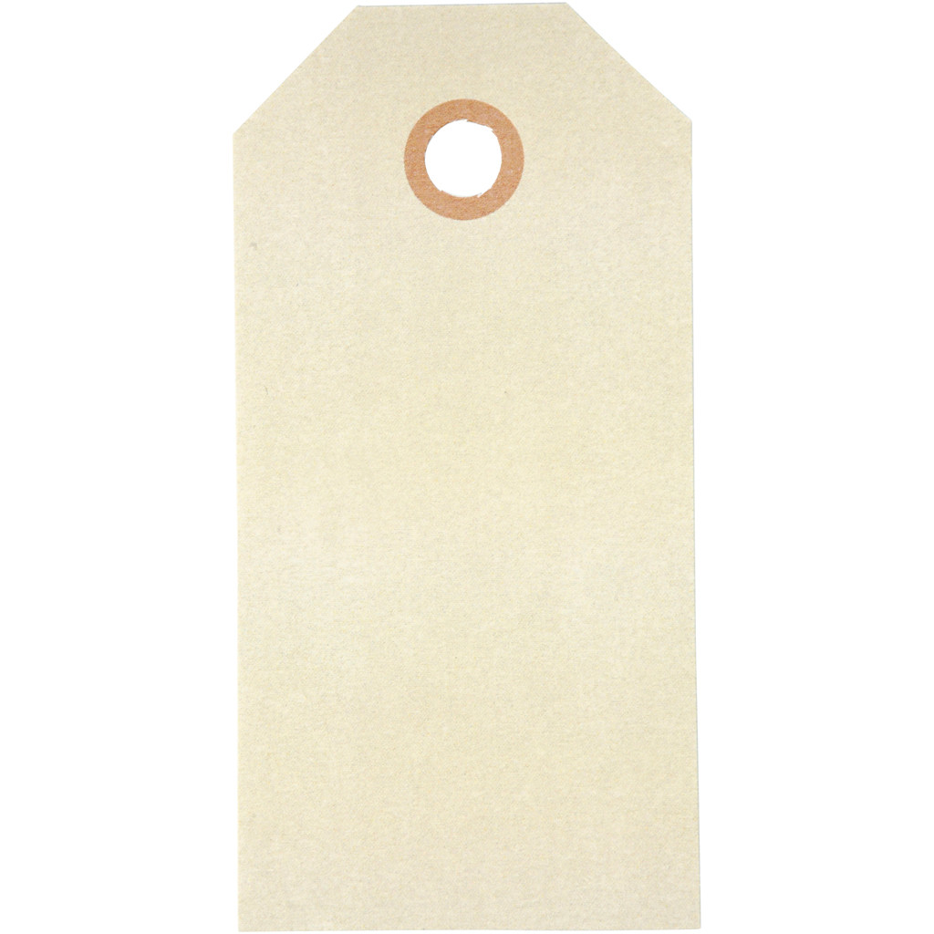 Manillamærker – Store – 5 × 10 cm – Natur – 20 stk.