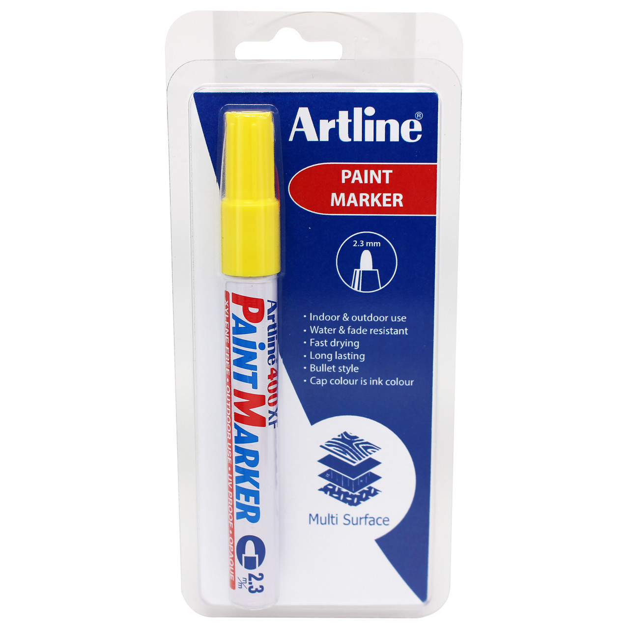 Marker Artline 400XF Paint gul 1/Blister