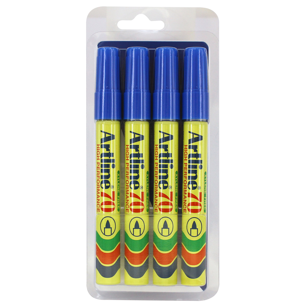 Marker Artline 70 blå 4-Blister