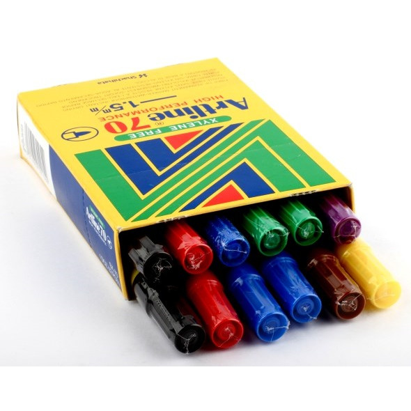 12 stk. Marker Artline 70 Permanent 12 ass.