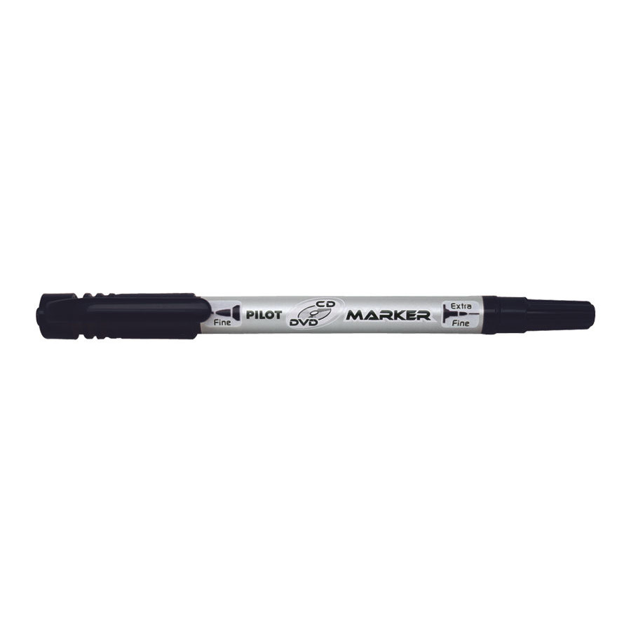 Marker CD Pilot Twin BeGreen sort - 12 stk