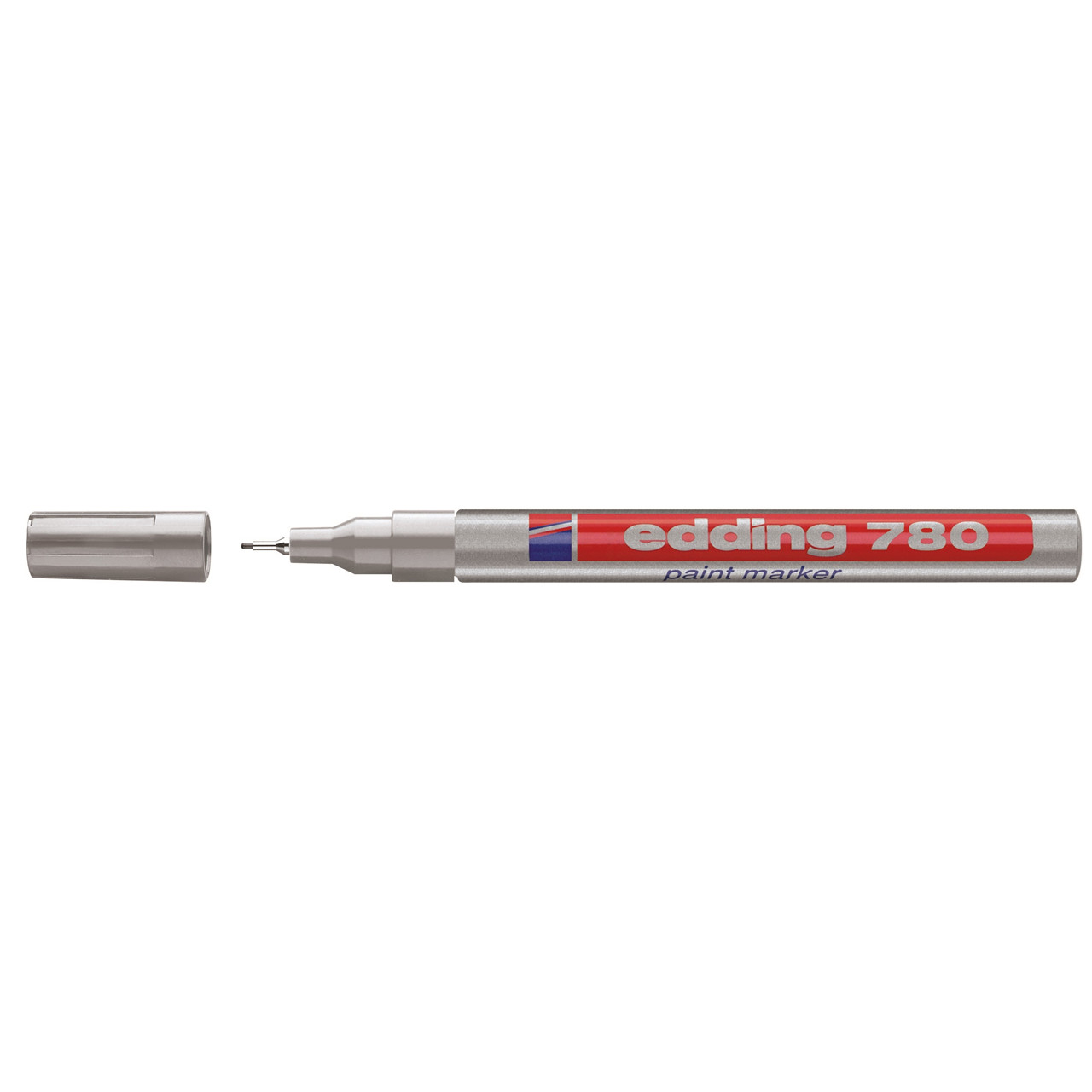 Edding 780 Marker - Permanent sølv extra fine 0,8 mm - 10 stk