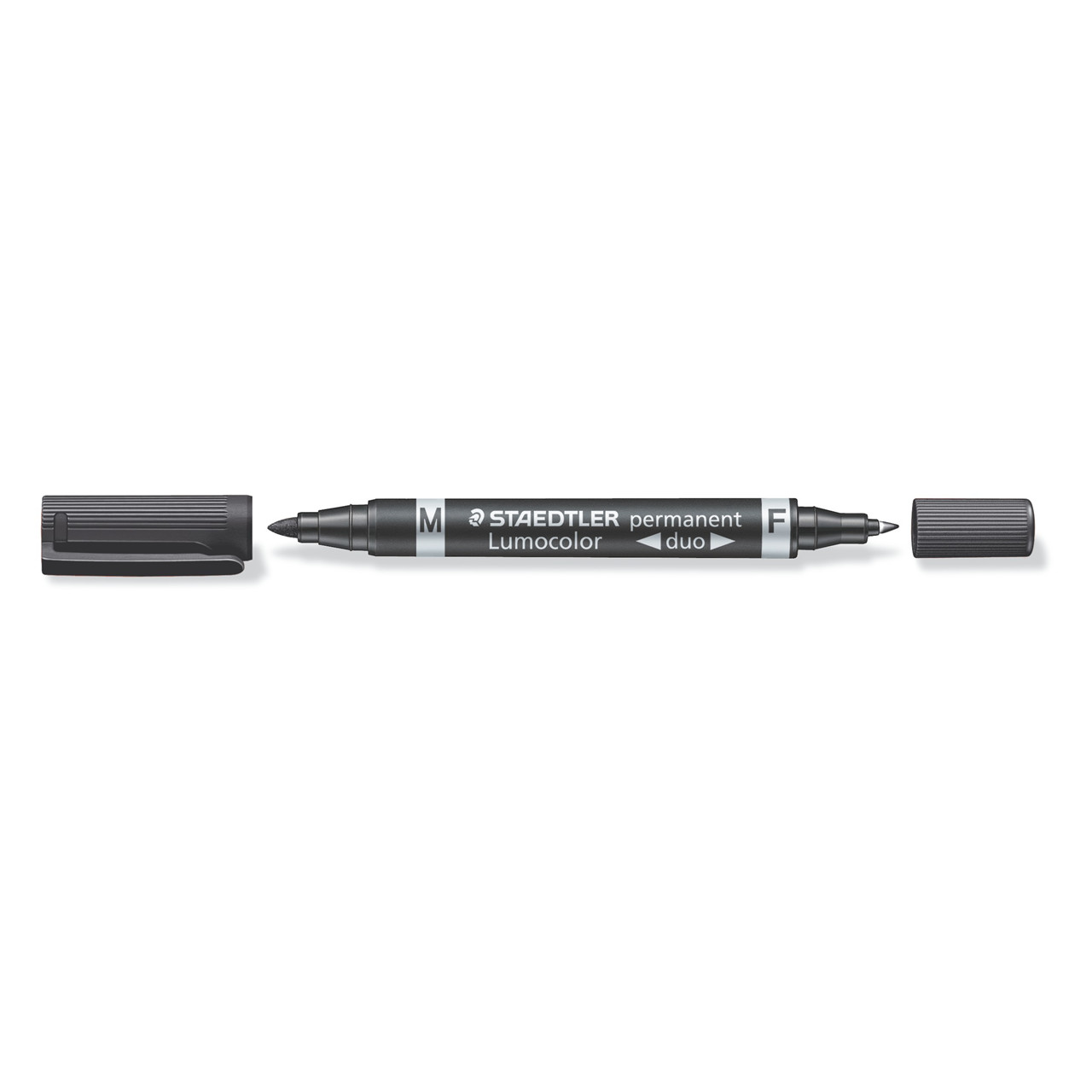 Marker - Staedtler Lumocolor Duo Permanent 348 - Sort - F/M - 10 stk