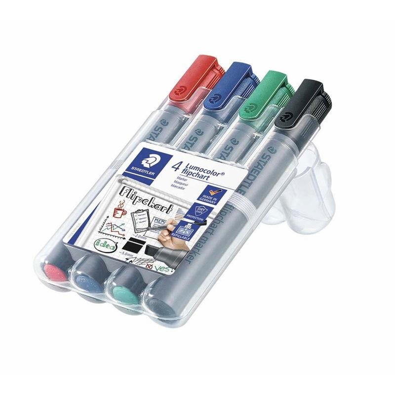 Marker Lumocolor Flip Chart ass. 2-5mm 356 B WP4 4stk/sæt