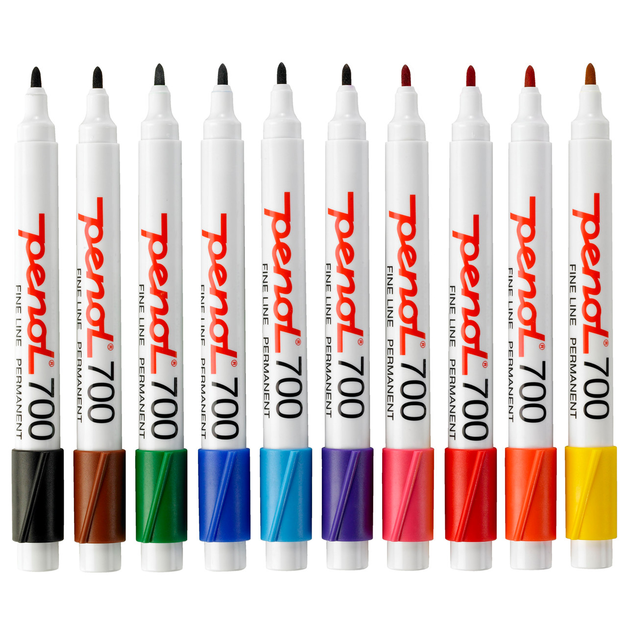 Marker Penol 700 ass. 1,5mm rund spids 10stk/sæt