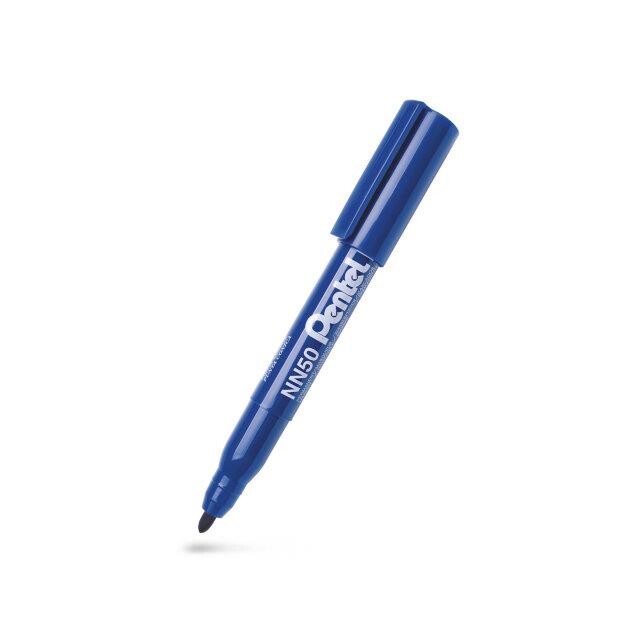 Marker Pentel NN50-C, blå Rund 4-6 mm RECYCOLOGY - 12 stk