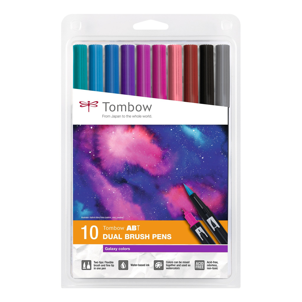 Tombow Dual Brush Pen Galaxy Colours (10)