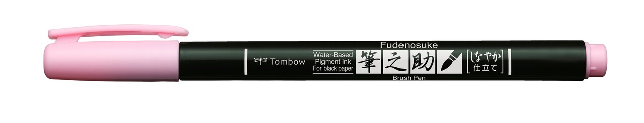 4 stk. Marker Tombow Fudenosuke soft pastel pink