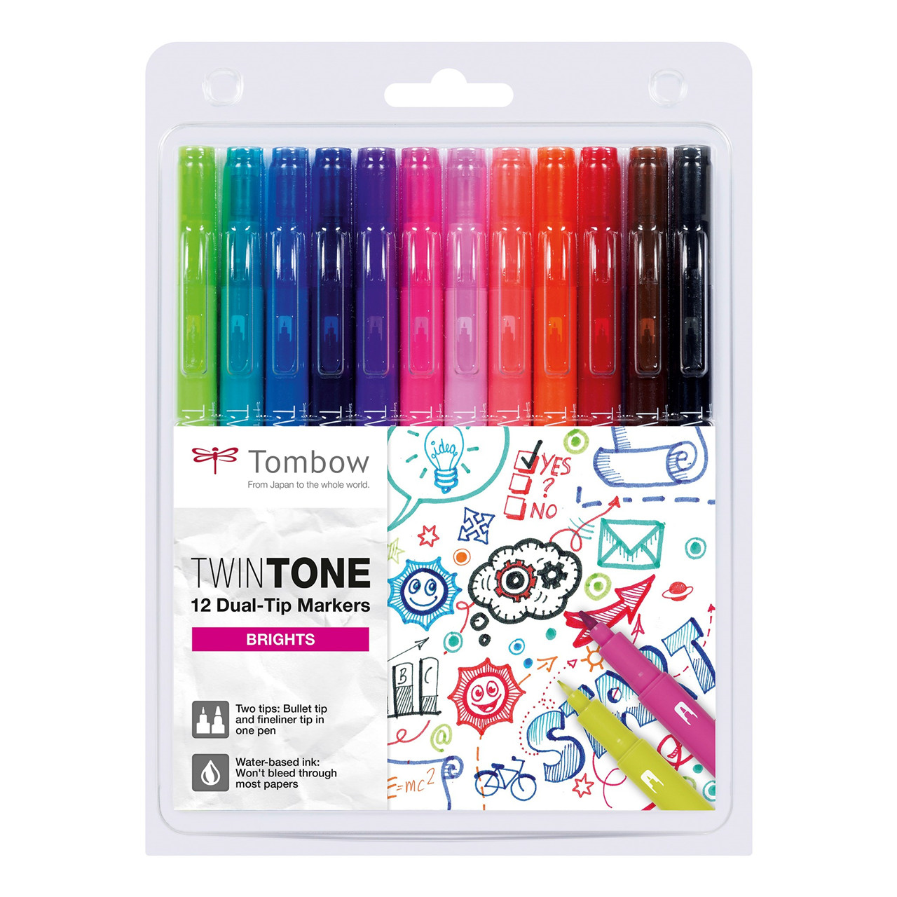 Marker Tombow TwinTone bright 0.3/0.8 (12)