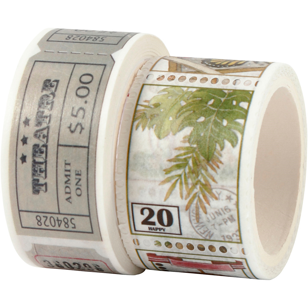 Masking Tape, B: 20+25 mm, L: 3+5 m, 2rl.