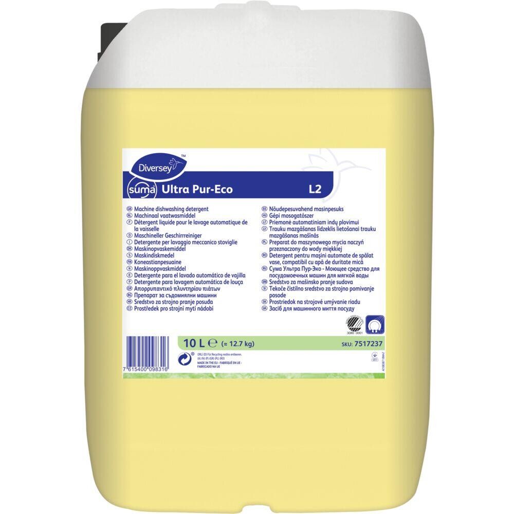 Maskinopvask - Diversey Suma Ultra Pur-Eco L2 - uden klor farve og parfume - 10 l