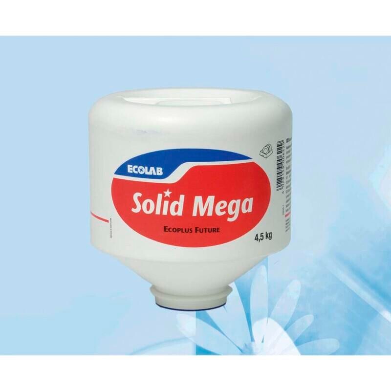 Maskinopvask Solid Mega pulver m/klor t/disp. 4,5kg - 4 stk