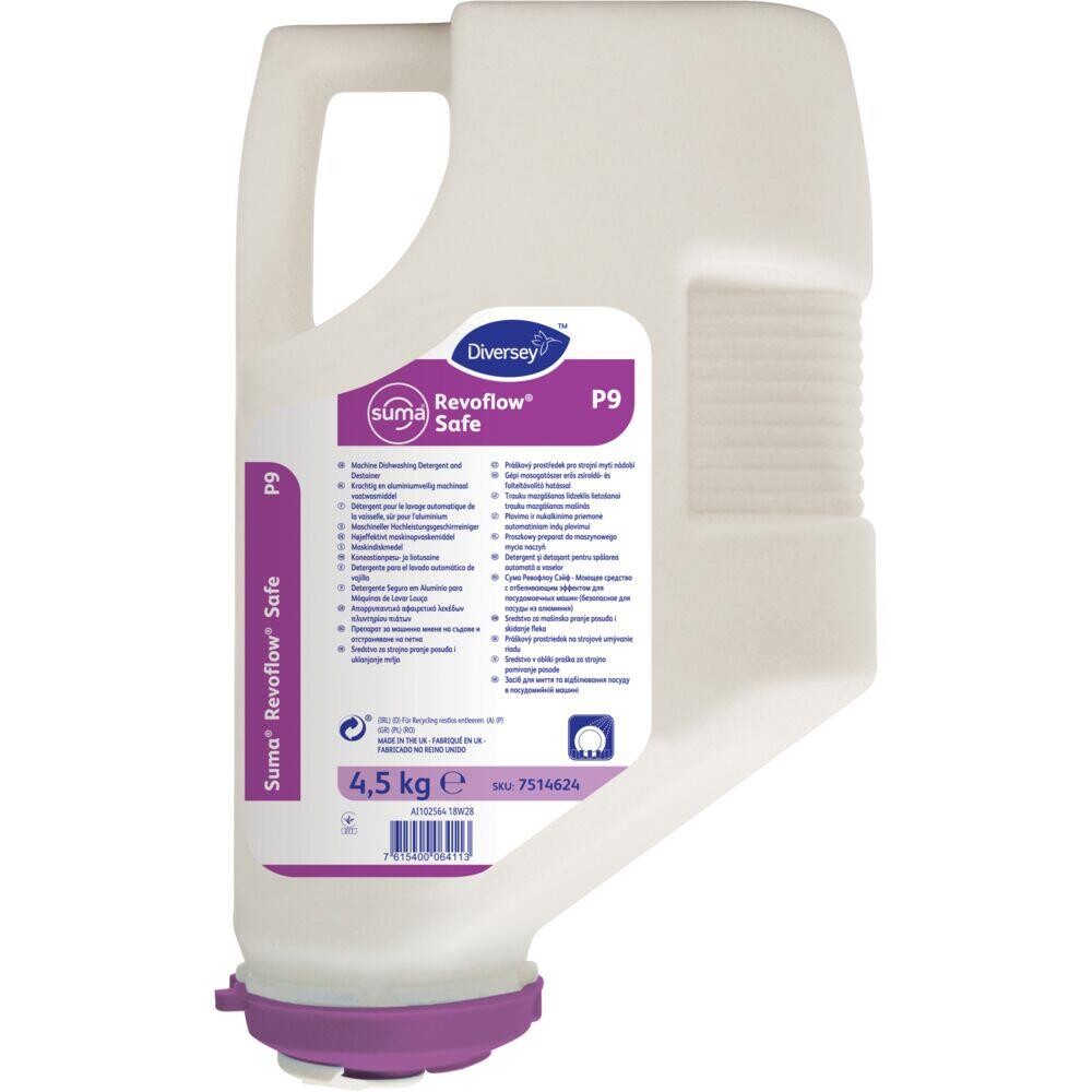 Maskinopvaskemiddel - Suma Revoflow Safe P9 - Alusikret - Klor - 4,5 kg - 3 stk